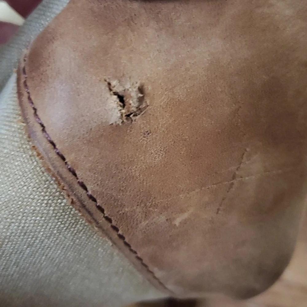 Tiding leather and canvas messenger laptop bag